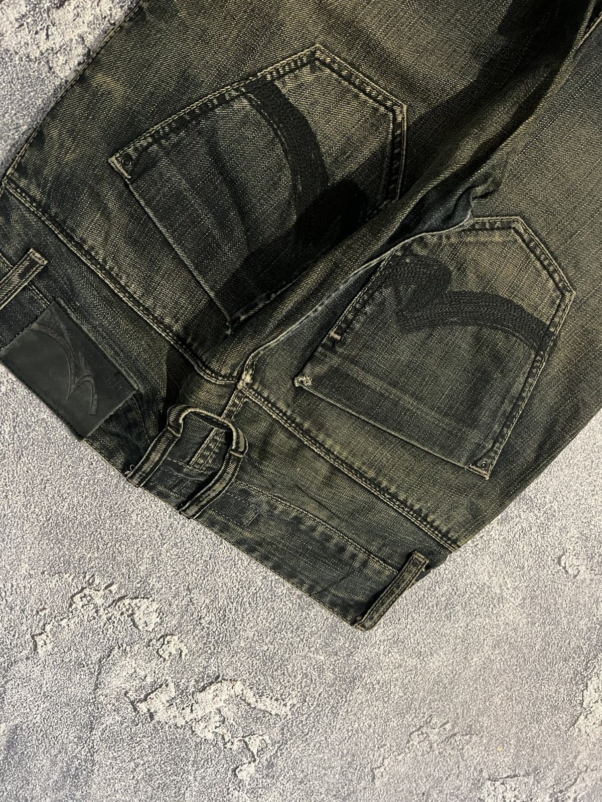 Japanese Brand Japanese Distressed Patina Dark Avan Style Denim Slim Size US 32 / EU 48 - 8 Thumbnail