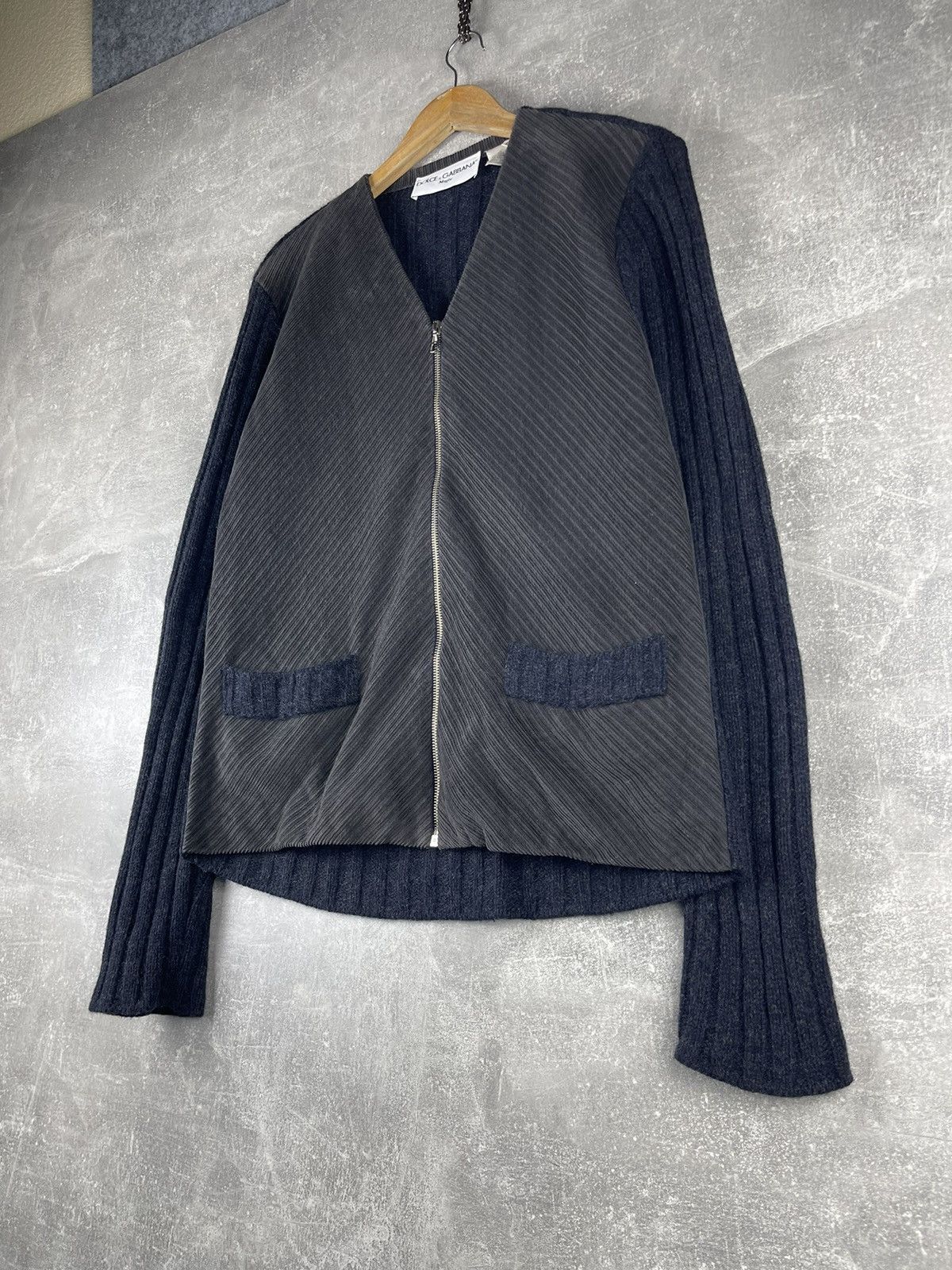 Dolce & Gabbana Dolce & Gabbana Maglie Late 90s Techno Knit Hybrid Jacket Size US M / EU 48-50 / 2 - 2 Thumbnail