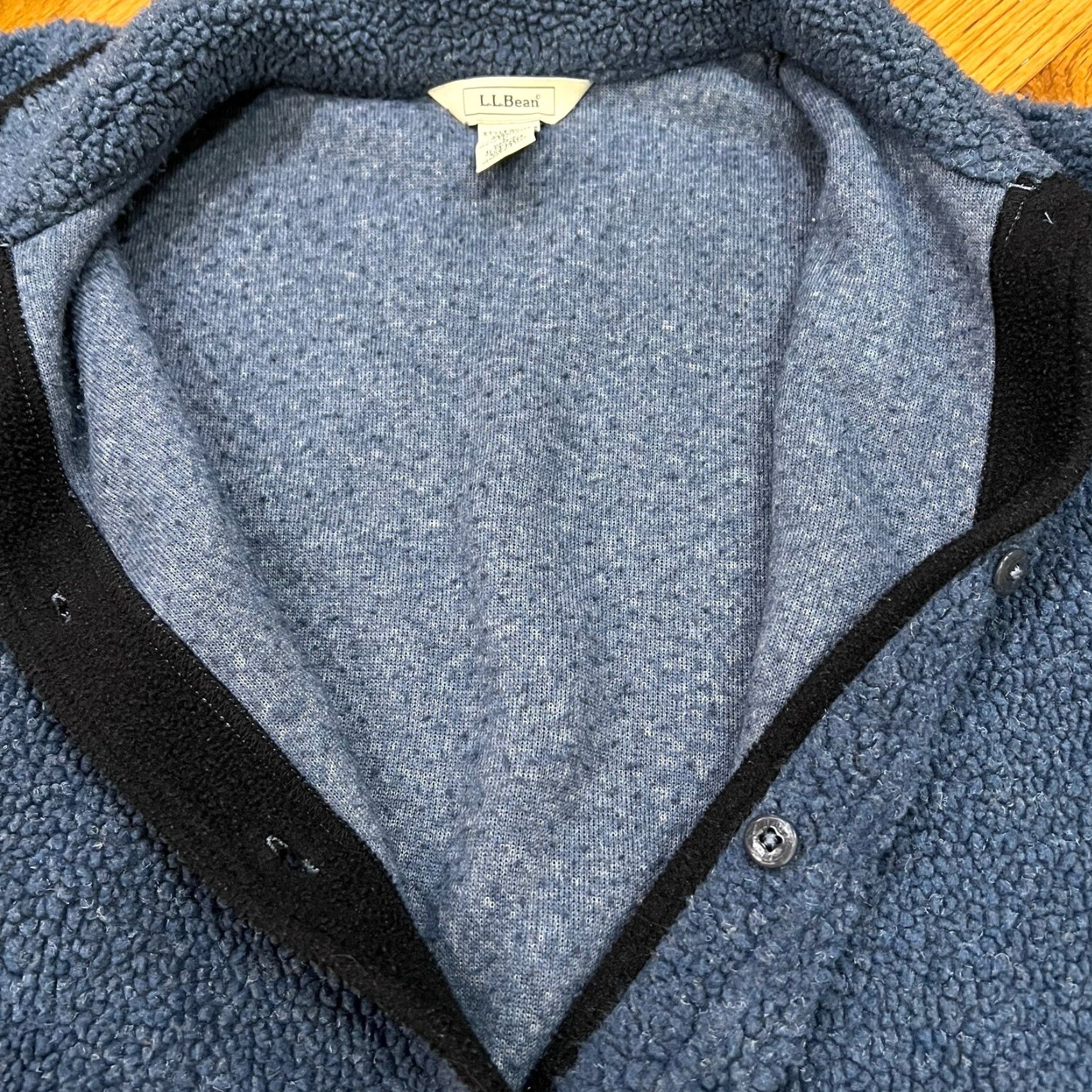 Vintage LL Bean Jacket Women Size Large Blueish Gray Sherpa Lined Button Front Women Size L / US 10 / IT 46 - 7 Thumbnail
