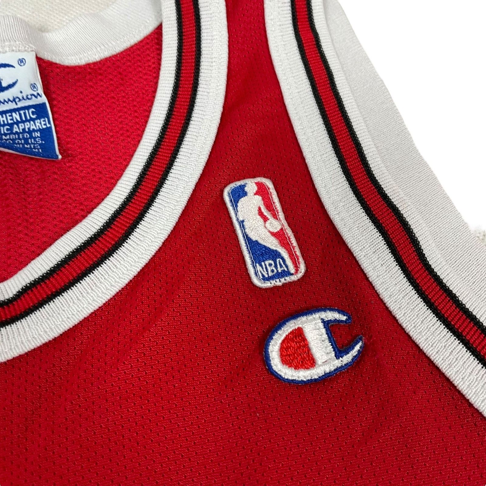 Champion × Vintage Vintage Champion Mens Red Michael Jordan# 23 Bulls Jersey 40 Size US XXS / EU 40 - 2 Thumbnail