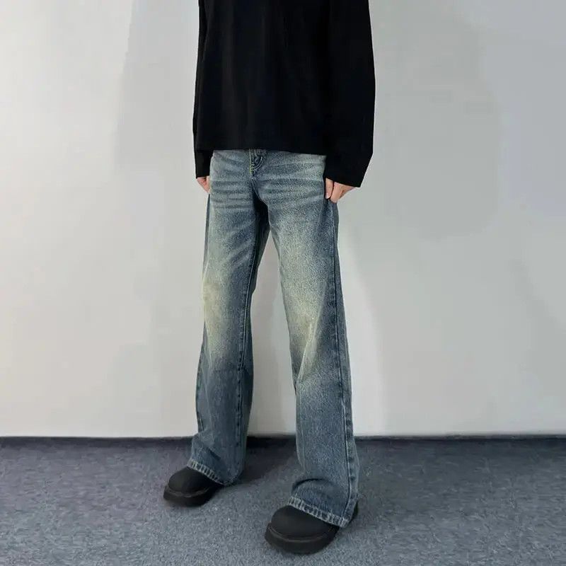 Japanese Brand Retro loose high street straight leg jeans Size US 32 / EU 48 - 2 Thumbnail