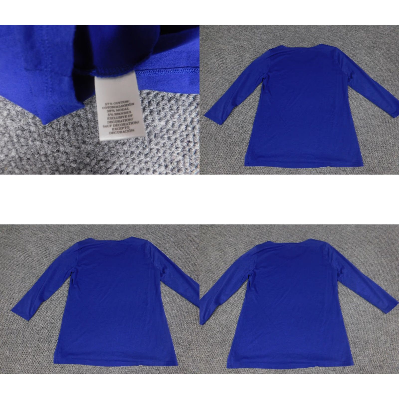 Ann Taylor Ann Taylor Blouse Medium Purple Pullover Stretch Crew Neck Long Sleeve Casual Shirt Women Regular Size M Purple Solid Button Breathable Size M / US 6-8 / IT 42-44 - 8 Thumbnail