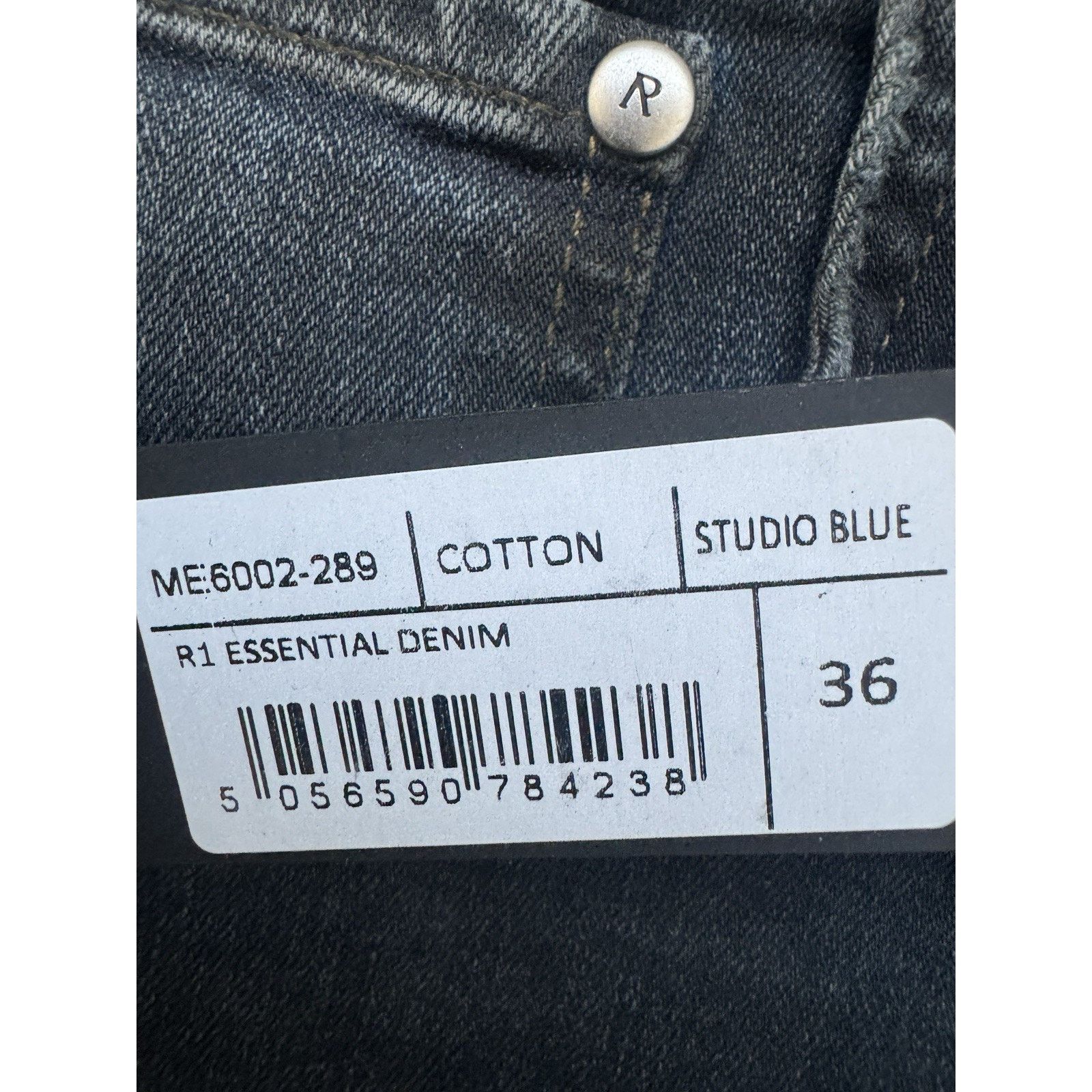 Represent Clo. Represent Men's R1 ESSENTIAL DENIM Size 36 NWT Studio Blue Size US 36 / EU 52 - 6 Thumbnail