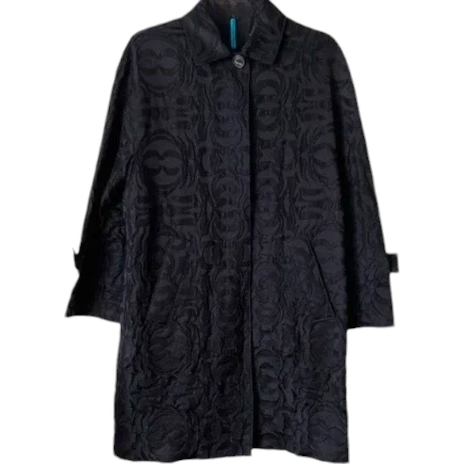 Piazza Sempione PIAZZA SEMPIONE Navy Blue Patterned Coat, S/US4/T40 Size S / US 4 / IT 40 - 1 Thumbnail