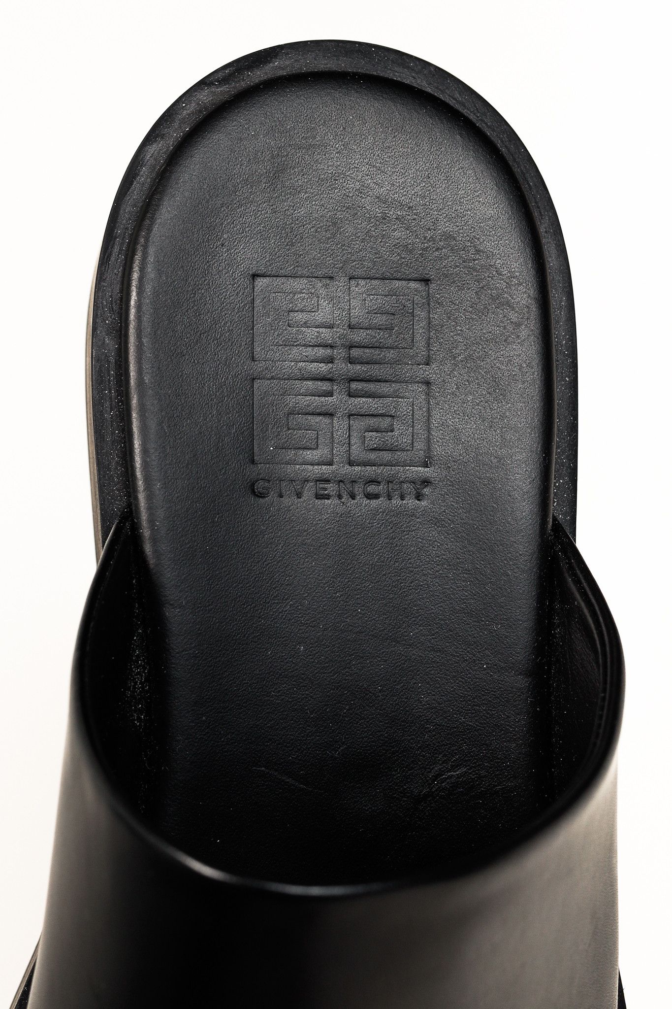 Givenchy Givenchy Black Calf Leather Squared Show Backless Loafers Size US 11 / EU 44 - 9 Thumbnail