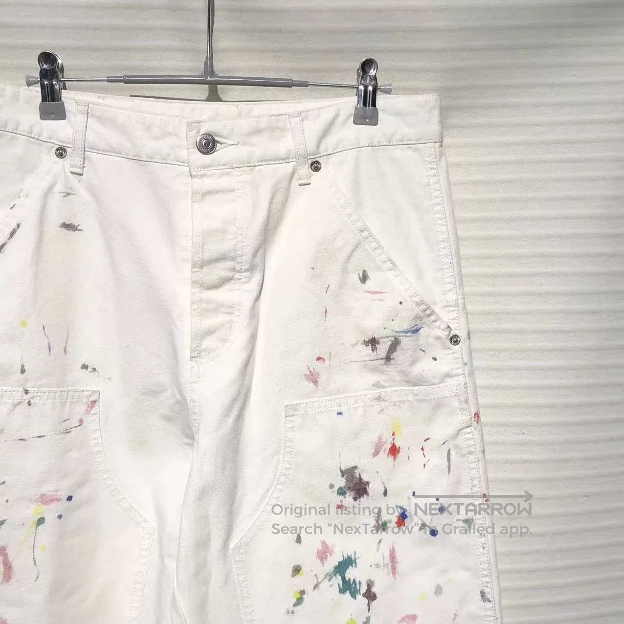 Dior DIOR Men's White Painting Print Slim Jeans. Size US 28 / EU 44 - 3 Thumbnail