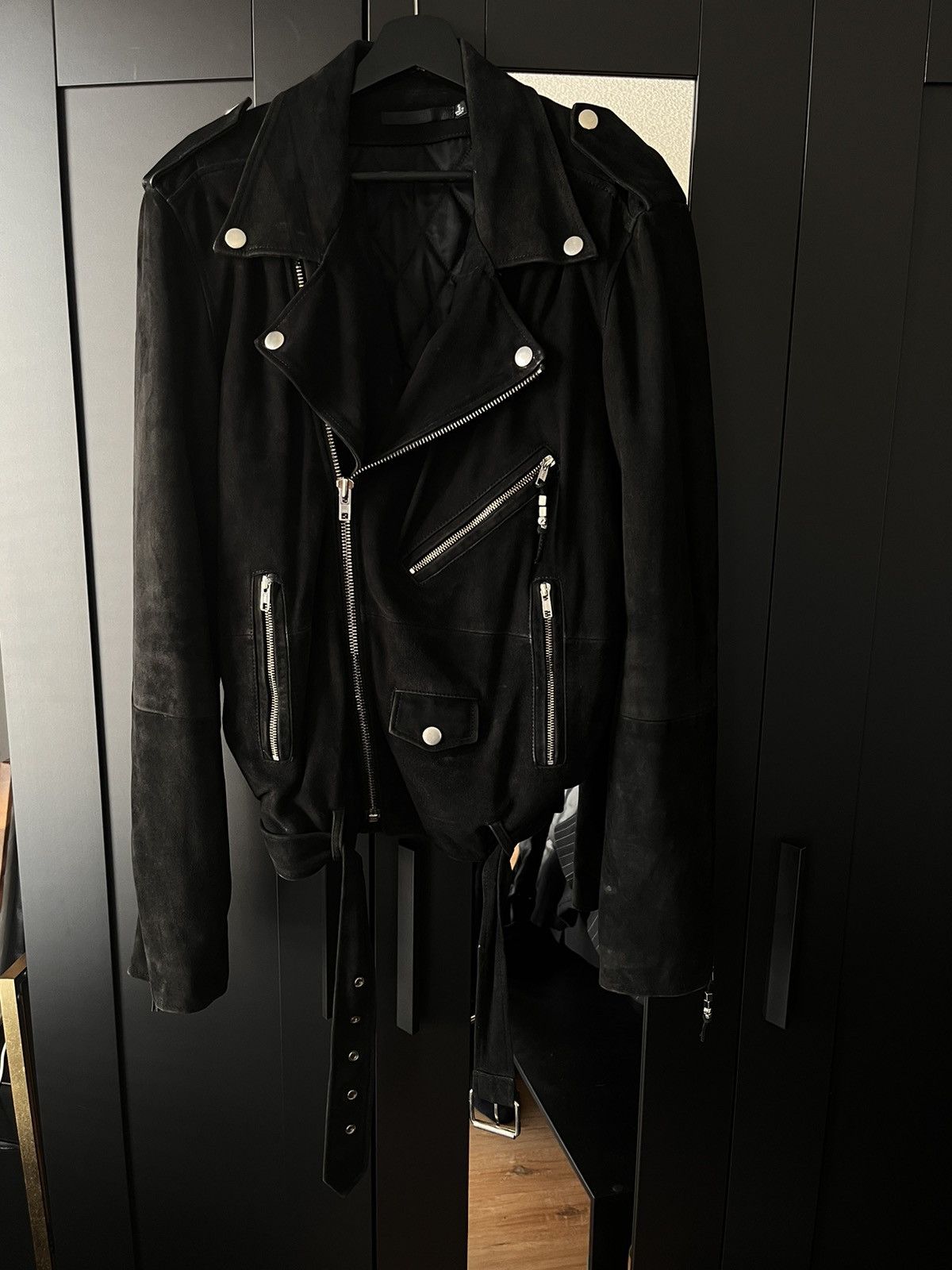 Blk Dnm Leather Jacket 5 Panel