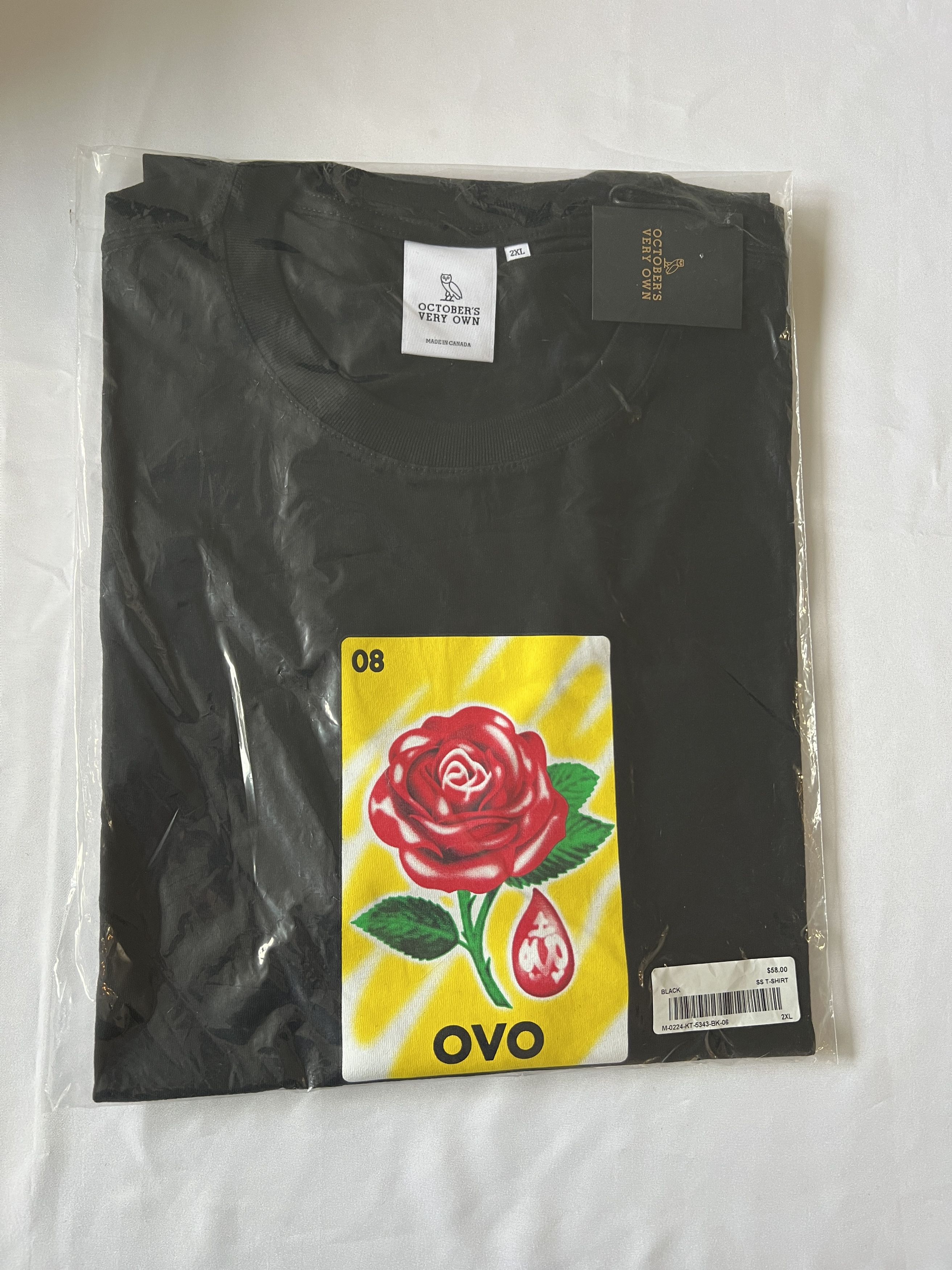 Drake × NOCTA × October's Very Own *RARE* OVO SANDRA'S ROSE BLACK T-SHIRT TEE Size US XXL / EU 58 / 5 - 2 Thumbnail