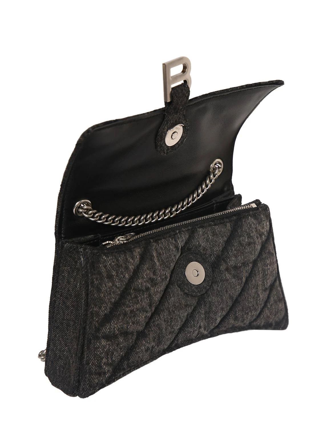 Balenciaga o1mt1gz0824 Size: OS / Quilted Denim in Black Size ONE SIZE - 7 Thumbnail