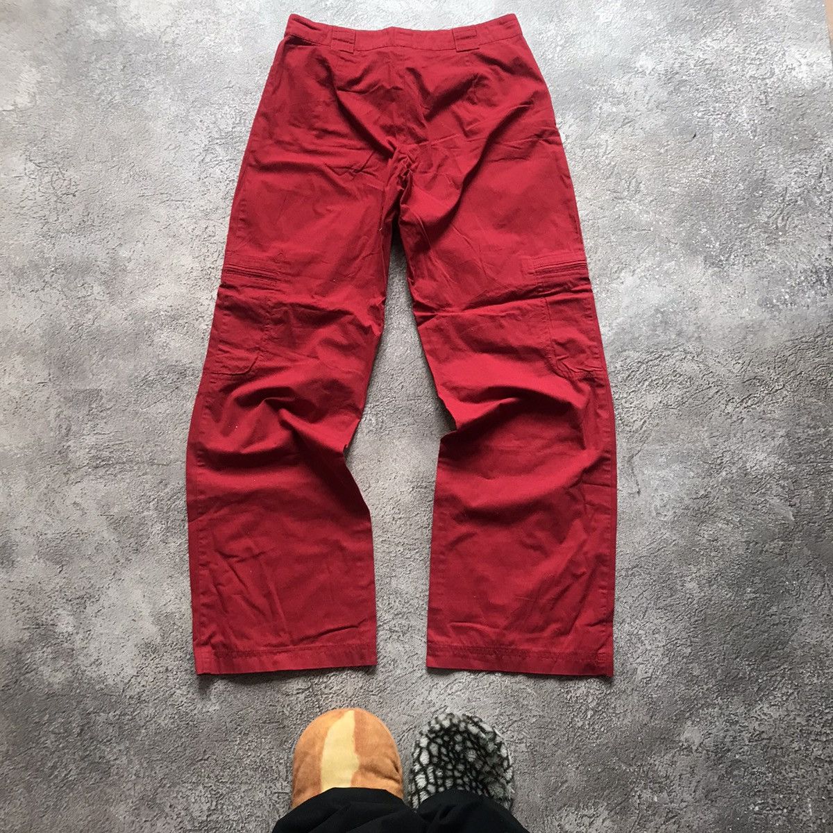 Vintage Vintage 90s Red Baggy Cargo Parachute Pants Streetwear 28 Size 28" / US 6 / IT 42 - 6 Thumbnail