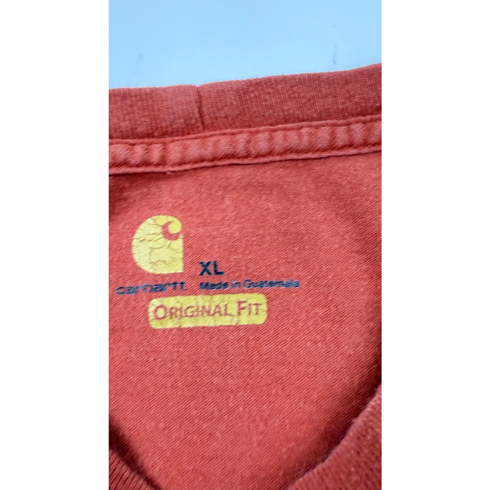 Carhartt Carhartt Shirt Mens XL Rust Red K87 Original Fit Pocket Workwear Tee Shirt Size US XL / EU 56 / 4 - 5 Thumbnail
