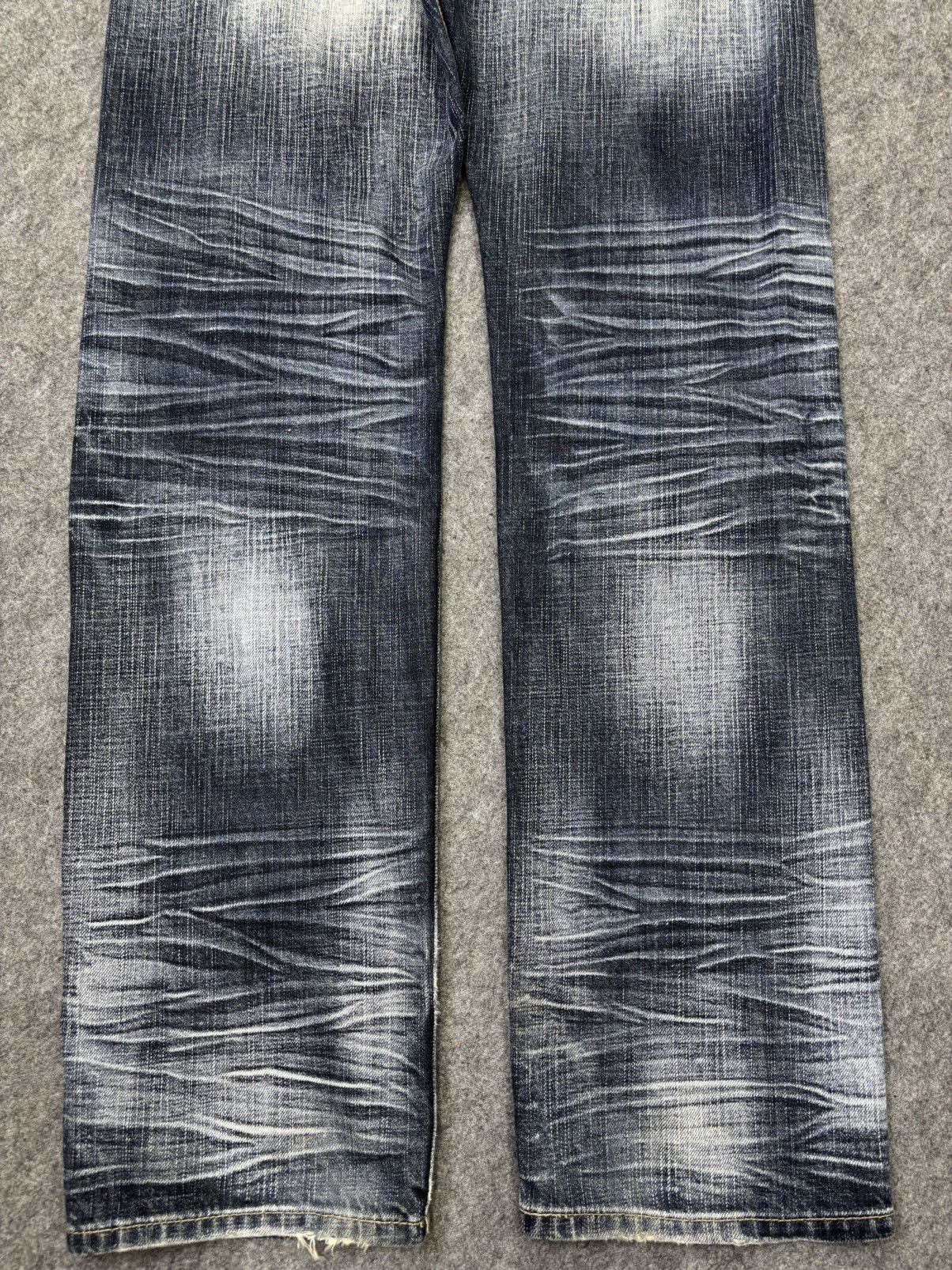 Japanese Brand 💥Insane Artisanal Sorridere Distressed Denim F782 Size US 33 - 11 Thumbnail
