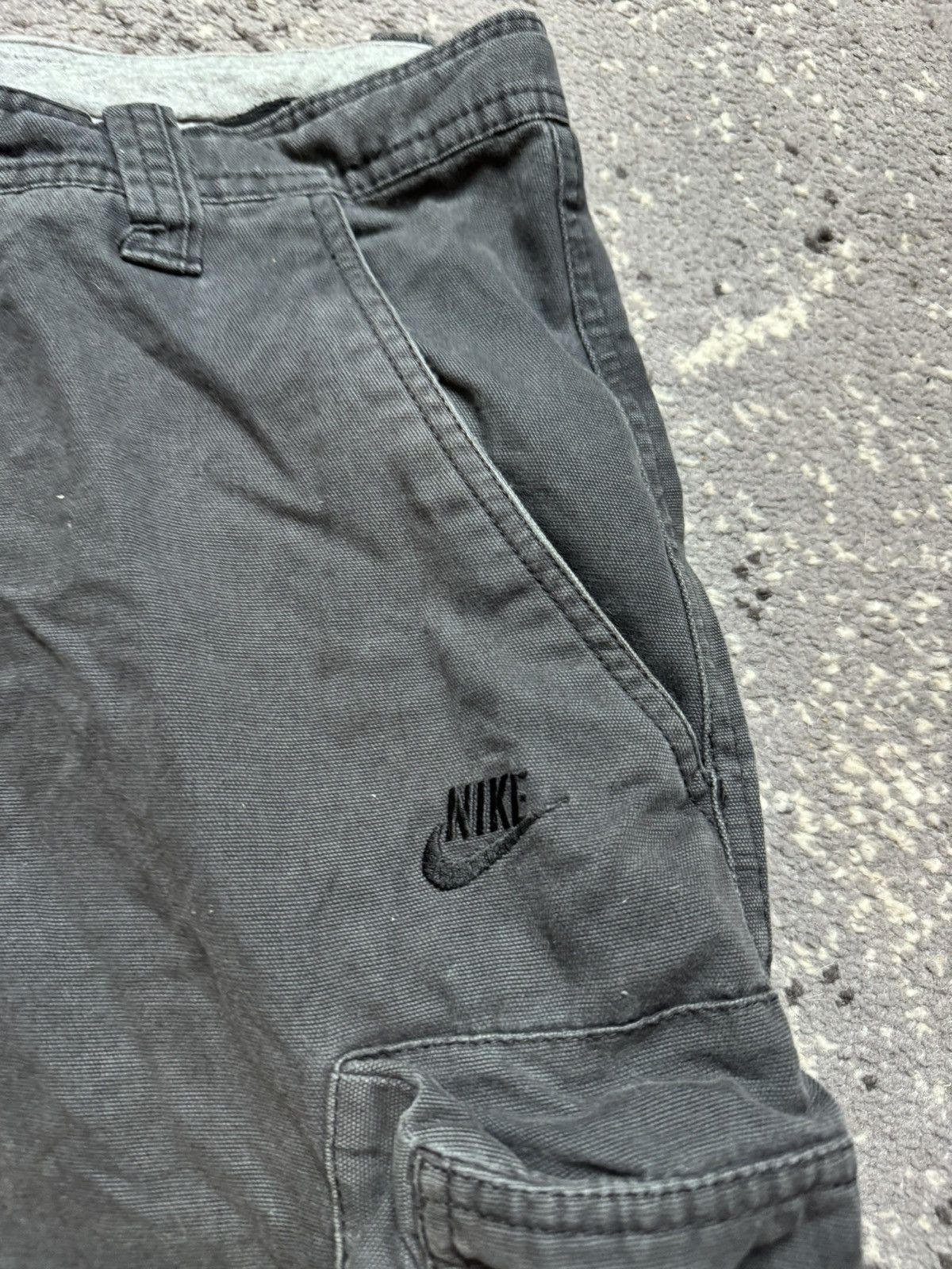 Nike × Vintage Vintage Y2K Nike Swoosh Military Baggy Cargo Shorts Drill Size US 34 / EU 50 - 4 Thumbnail