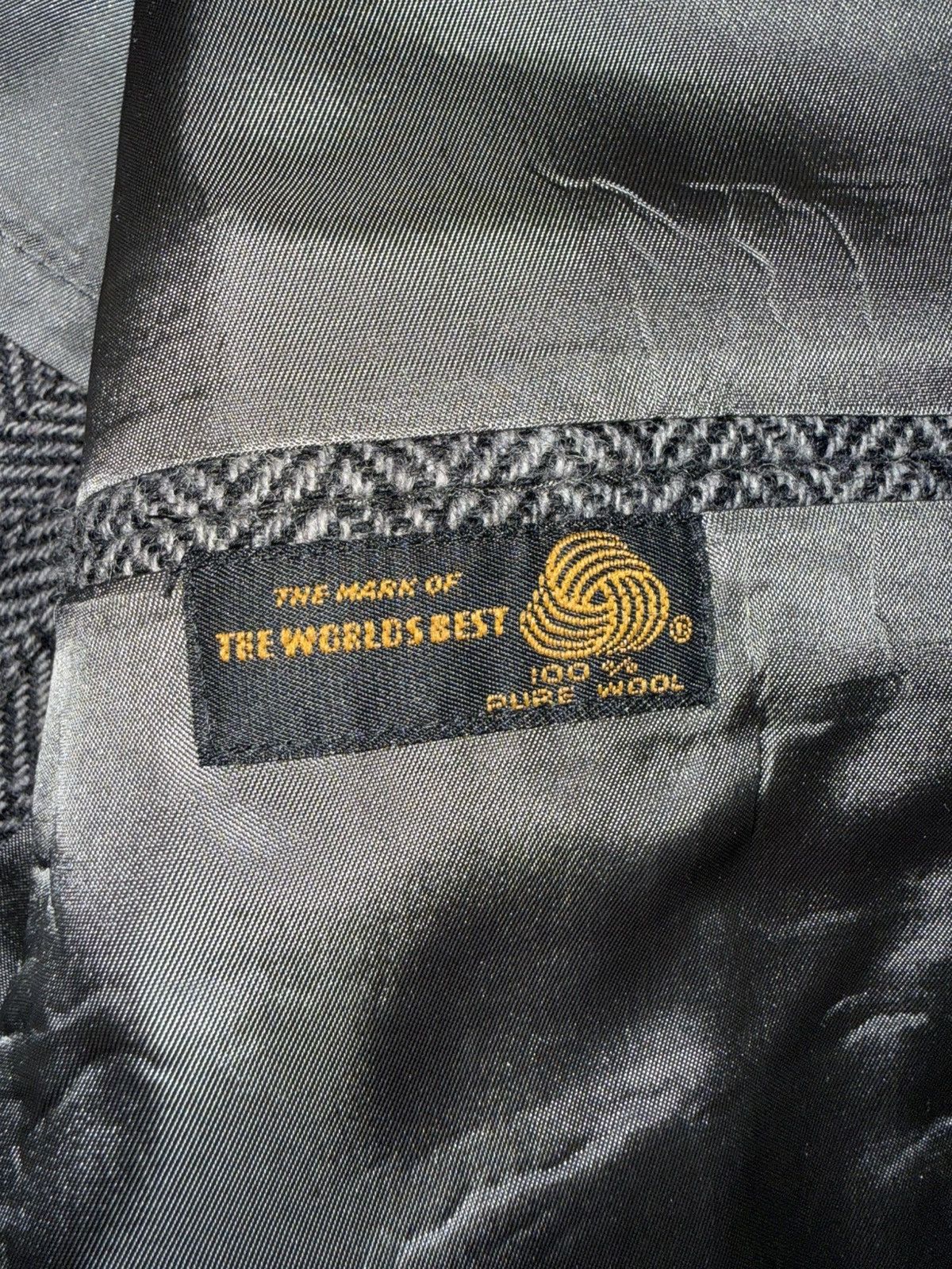 Vintage Vintage Herringbone Wool Blazer (USA Made) – 40S Size 40S - 9 Thumbnail