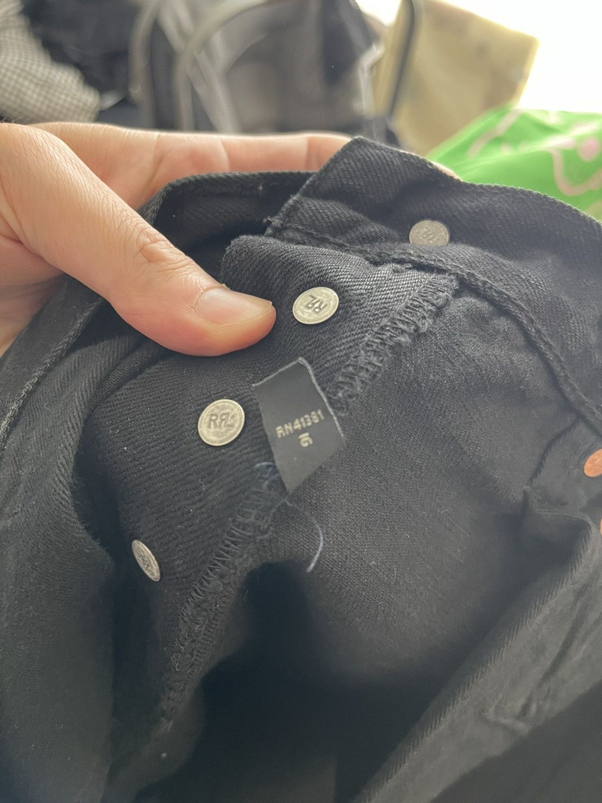 RRL Ralph Lauren Double RL RRL Black Denim Slim Size 31x34 Made in USA Size US 31 - 6 Thumbnail