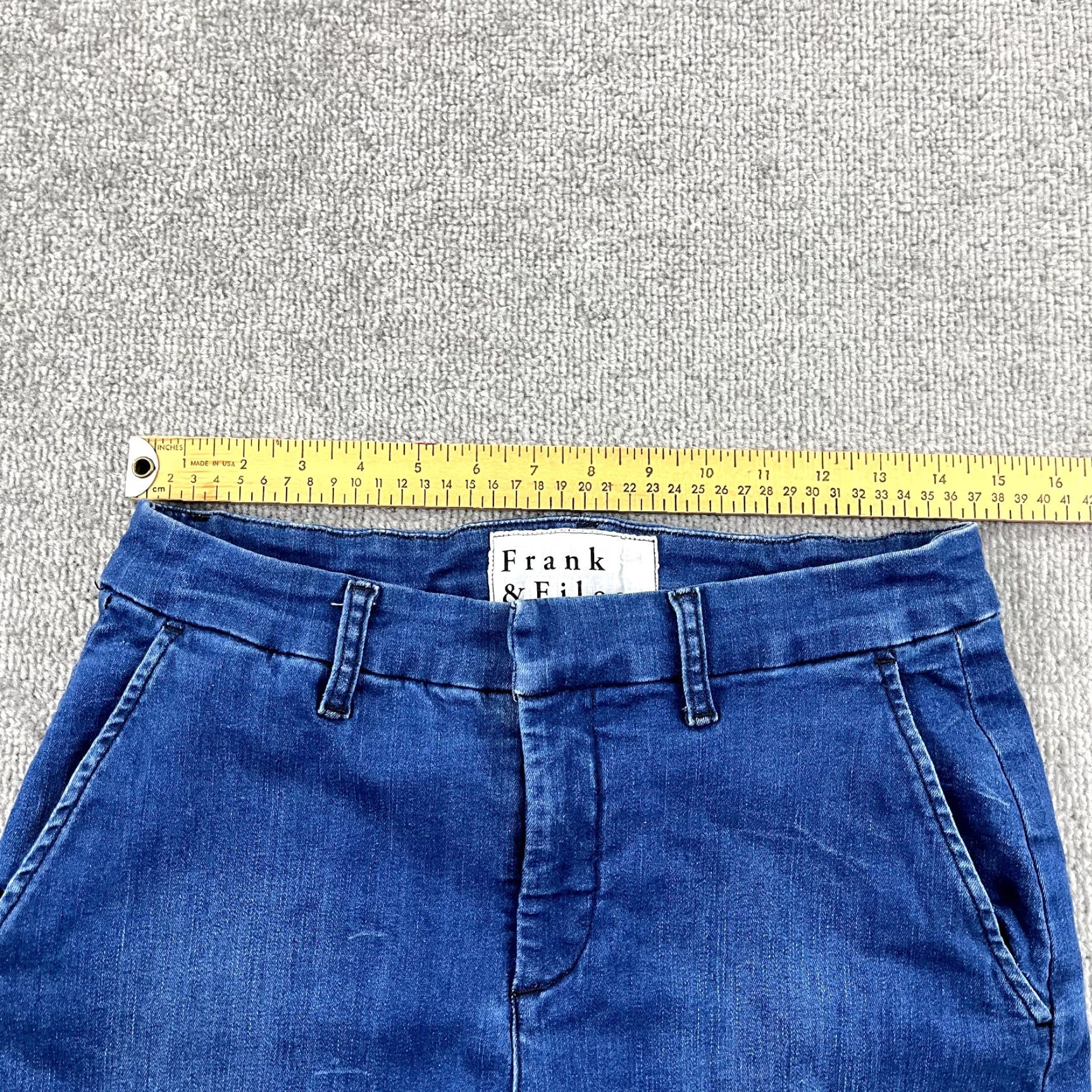 Frank & Eileen FRANK & EILEEN Jeans Womens 8 Wicklow Denim Stretch Raw Edge Cropped 5-Pocket Blue Size 30" / US 8 / IT 44 - 4 Thumbnail