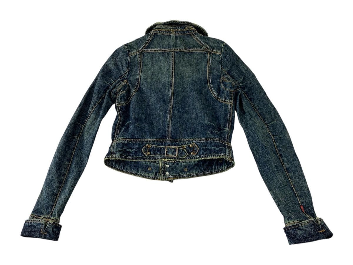 Jungles Finglacoote Japan Indigo Denim Biker Moto Jacket Size M / US 6-8 / IT 42-44 - 5 Thumbnail