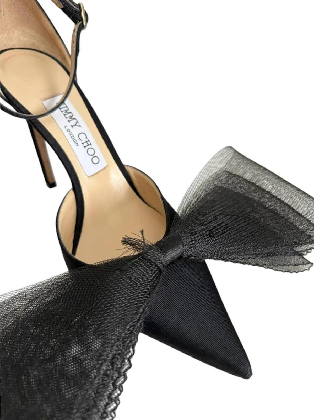 Jimmy Choo Jimmy Choo Averly 100 bow ankle strap pumps Size US 7.5 / IT 37.5 - 5 Thumbnail