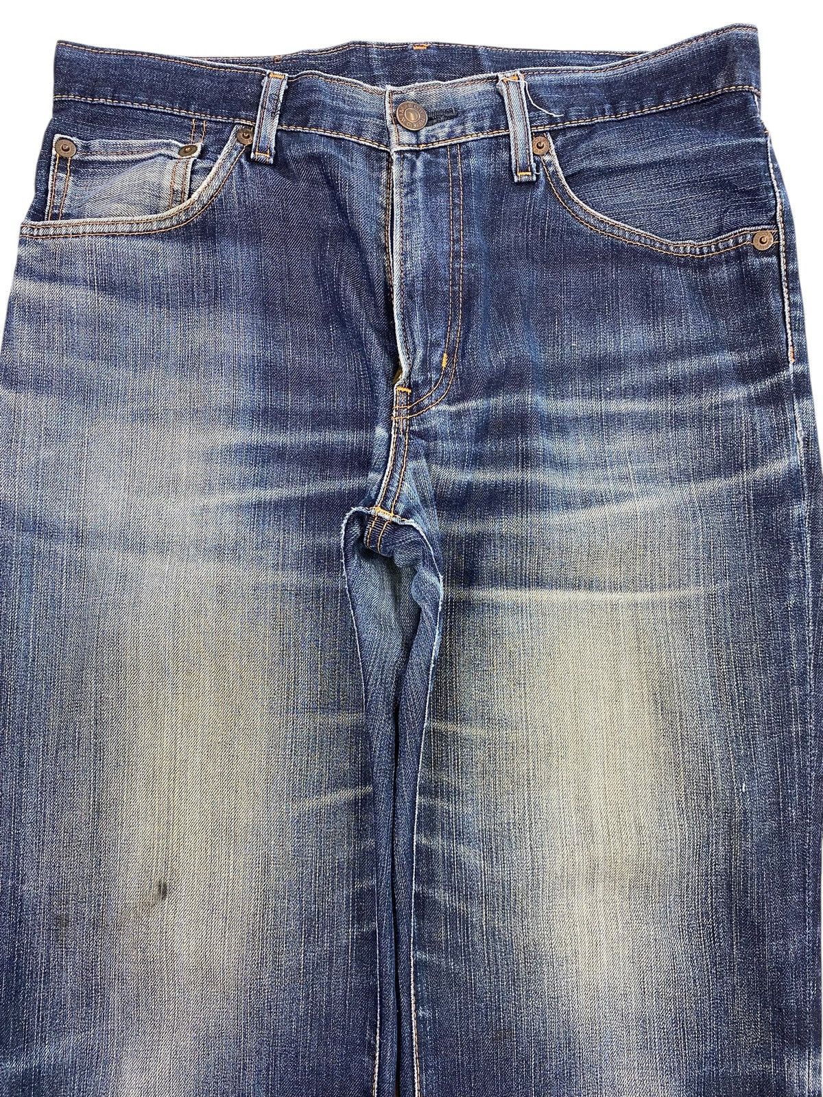 Edwin Edwin Blue Wash Whiskered Style Straight Leg Jeans Size US 34 / EU 50 - 2 Thumbnail