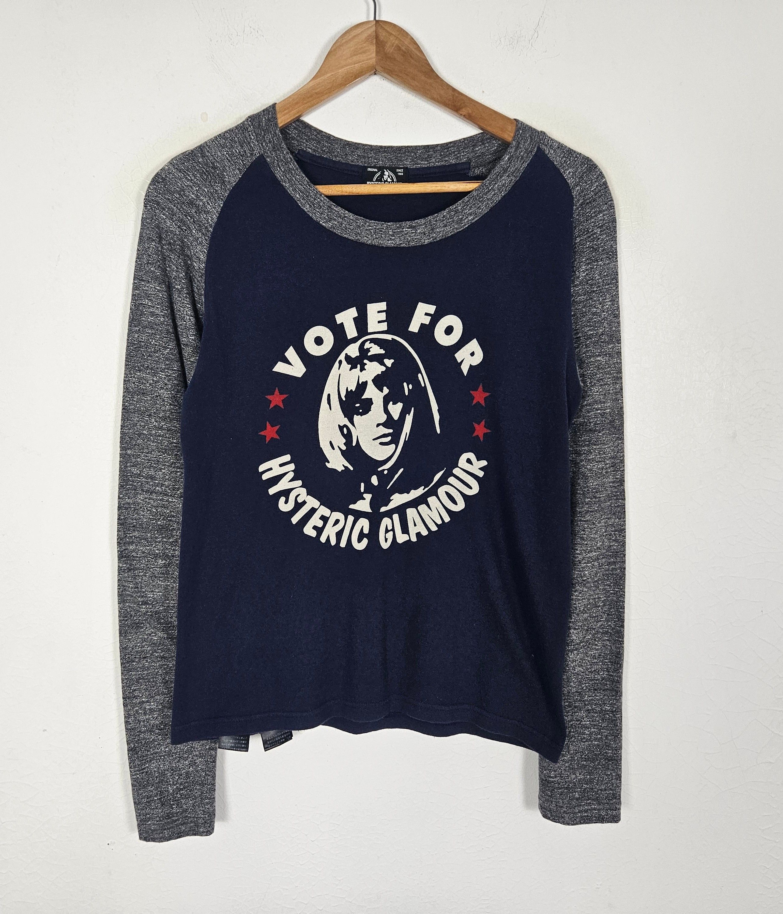 Hysteric Glamour Hysteric Glamour Vote for Hysteric Raglan shirt Size XS / US 0-2 / IT 36-38 - 2 Thumbnail
