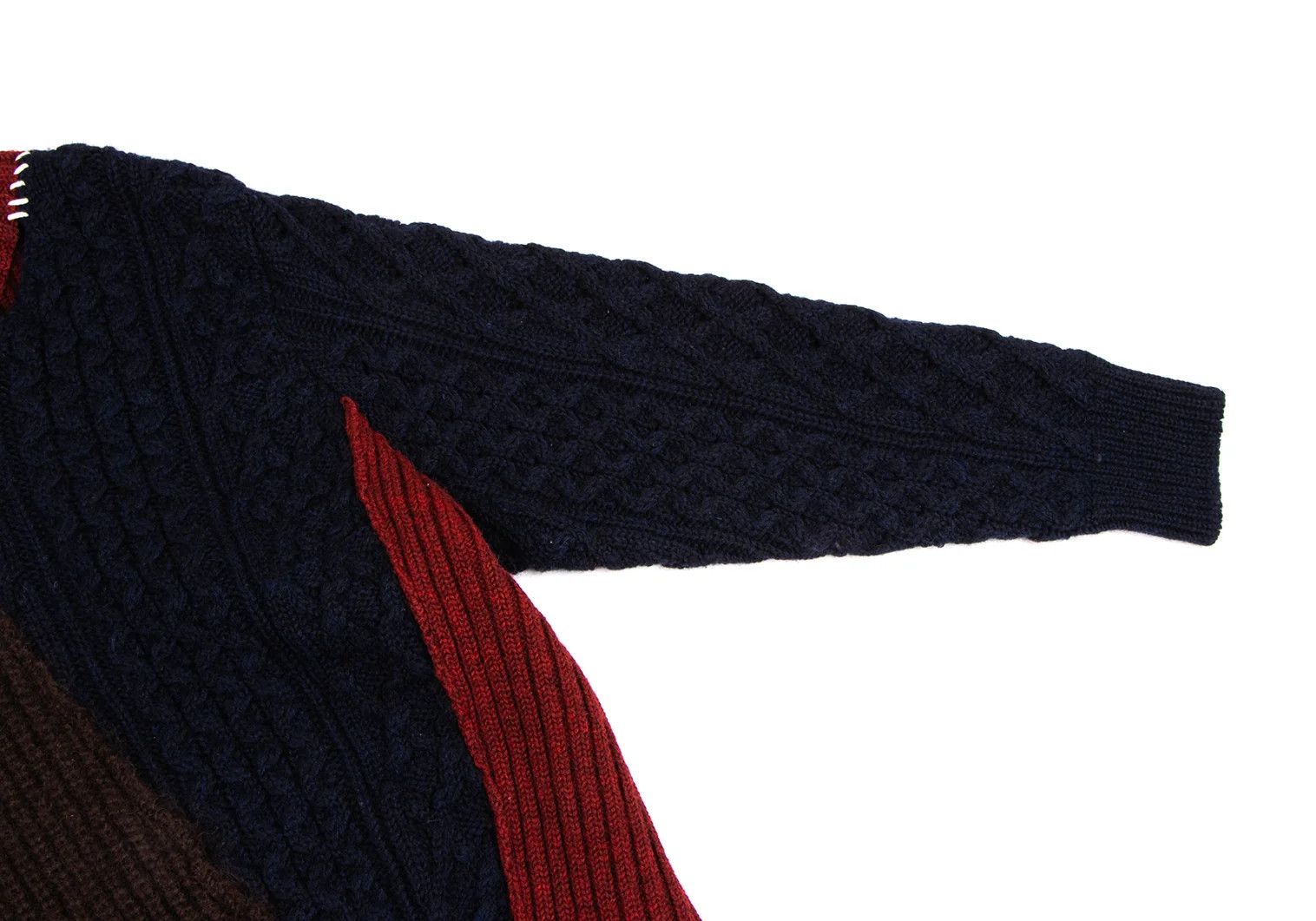 Kolor Crazy Pattern Chunky Knit in Dark Brown Size US M / EU 48-50 / 2 - 5 Thumbnail