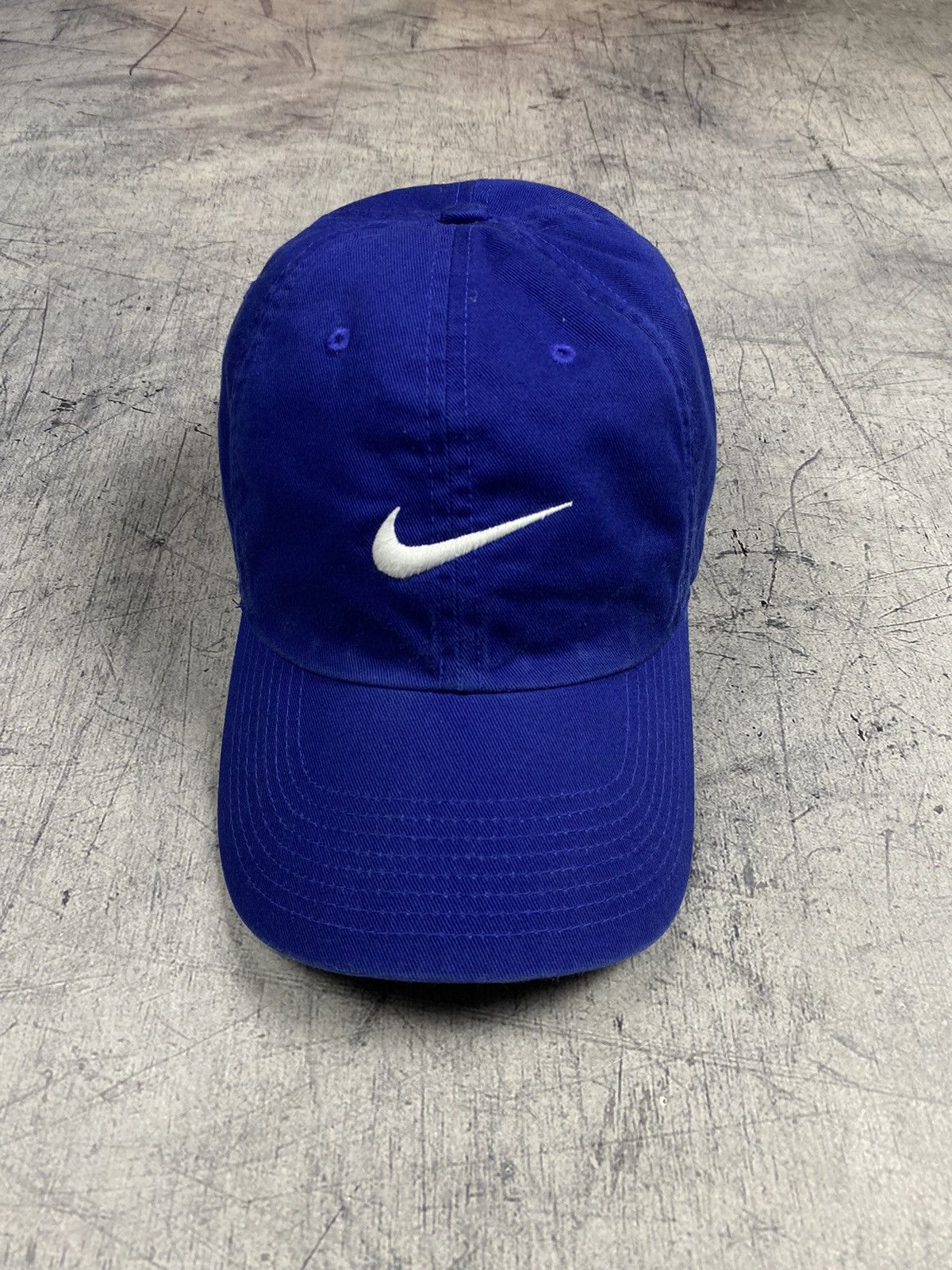 Nike × Vintage Vintage Nike Center Logo y2k Drill Cap Size ONE SIZE - 2 Thumbnail