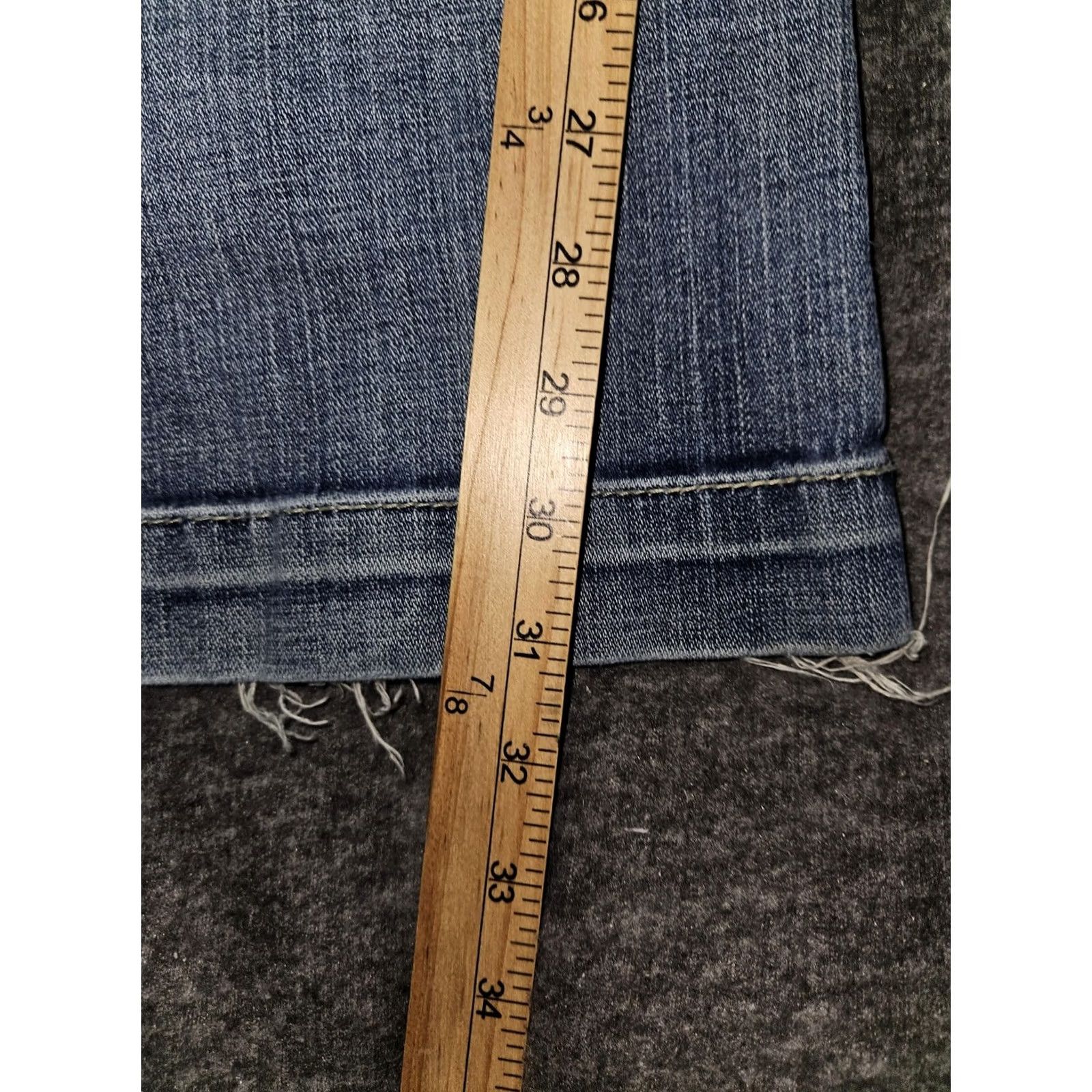 BKE VINTAGE? No. Madison Jeans Womens 29x33.5 Distressed Bootcut Denim Medium Wash BKE Size 29" - 5 Thumbnail