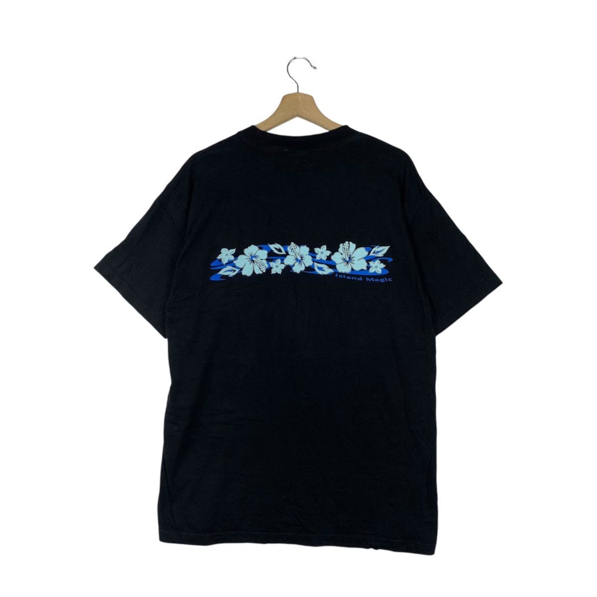 Vintage Vintage HAWAII ISLAND MAGIC Hibiscus Flower Surf Tee Shirt Size US L / EU 52-54 / 3 - 5 Thumbnail