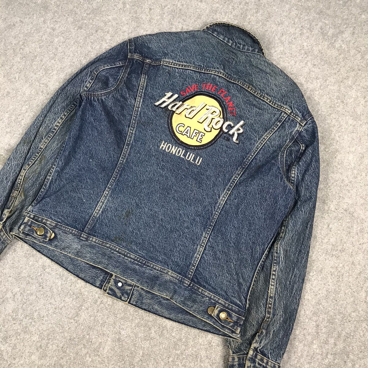 Hard Rock Cafe × Lee VTG🔥LEE X HARD ROCK CAFE HONOLULU DENIM BUTTON JACKET Size US M / EU 48-50 / 2 - 11 Thumbnail