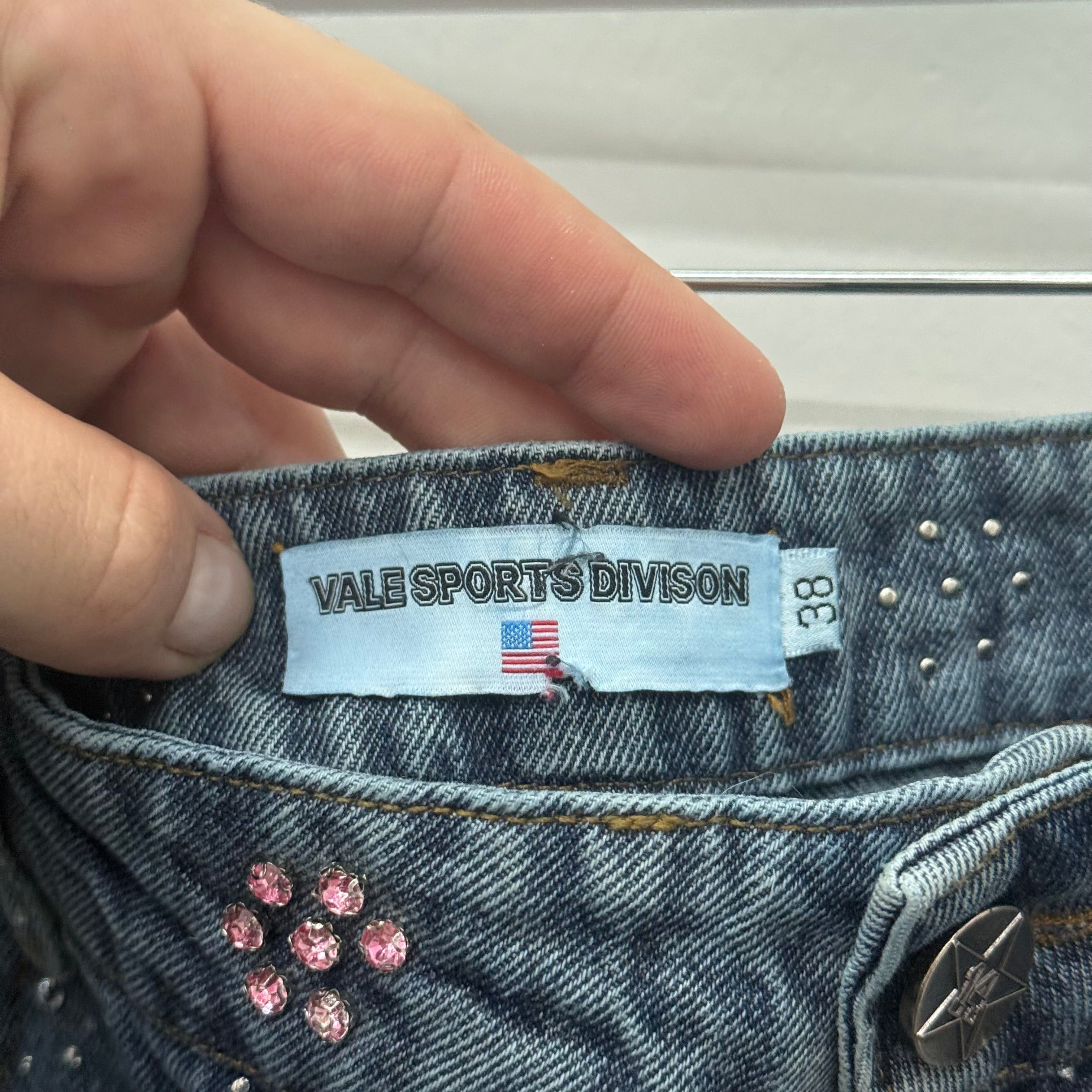 Vale Vale Valley Dreams Rhinestone Denim Shorts - Size 38 Size US 38 / EU 54 - 4 Thumbnail