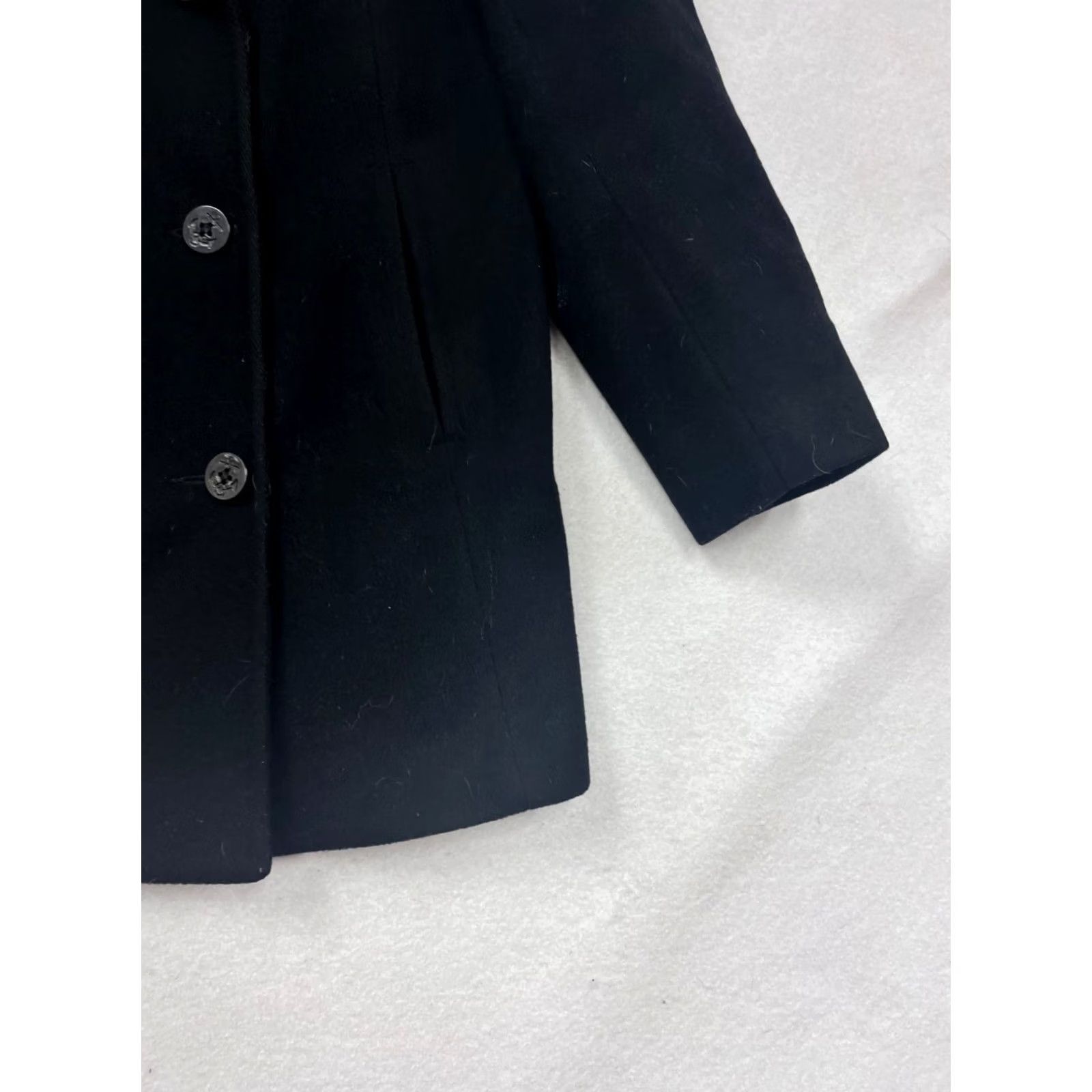 Talbots VINTAGE Talbots Black Wool Blend Double-Breasted Peacoat Coat 16 Mens Womens Unisex Adults Black Wool Blend Pea Coat 90s Vintage Size XXL / US 16-18 / IT 52-54 - 7 Thumbnail