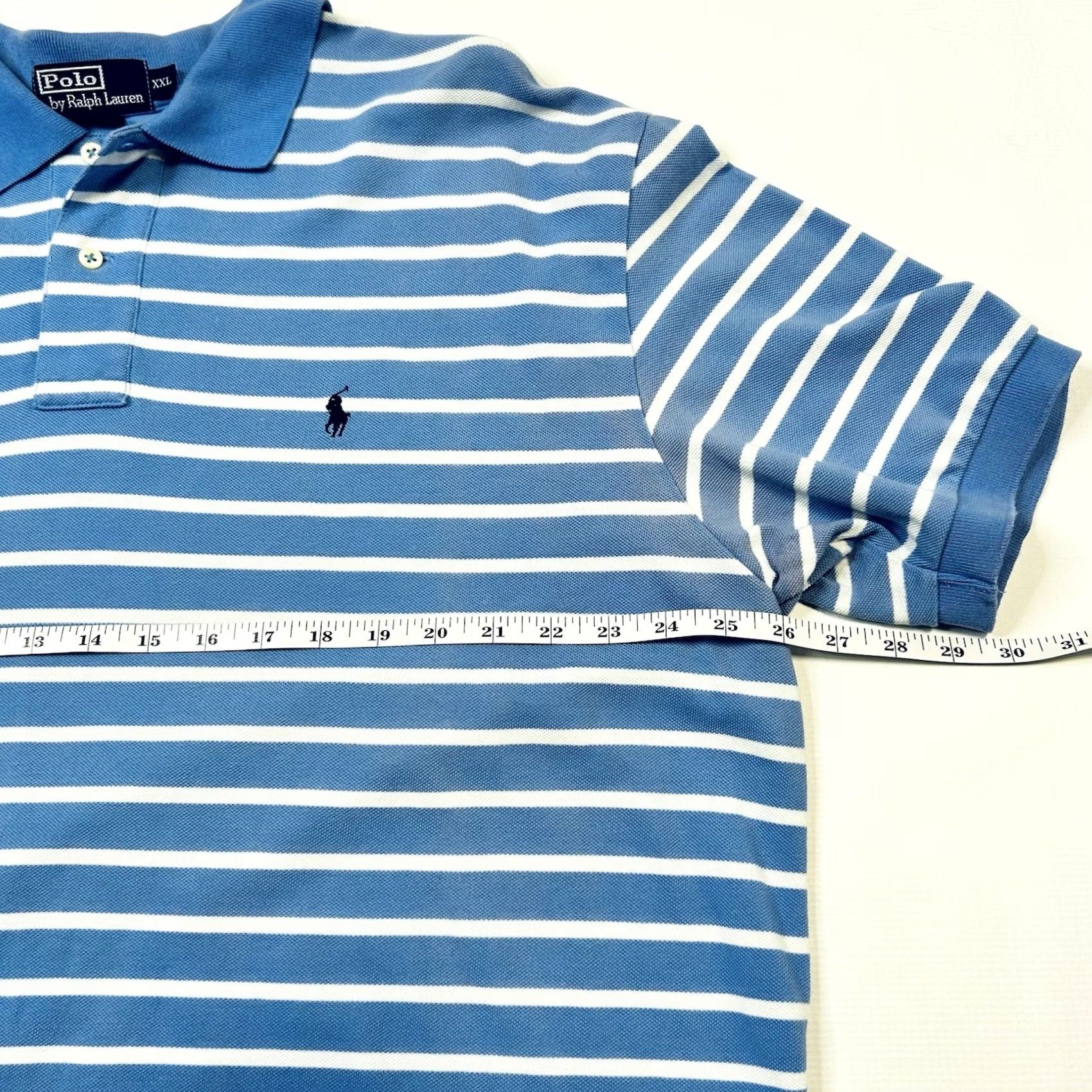 Polo Ralph Lauren VINTAGE Polo Ralph Lauren Polo Shirt Mens 2XL Striped Yellow Blue Flesh Pony Lot Of 2 Size US XXL / EU 58 / 5 - 7 Thumbnail
