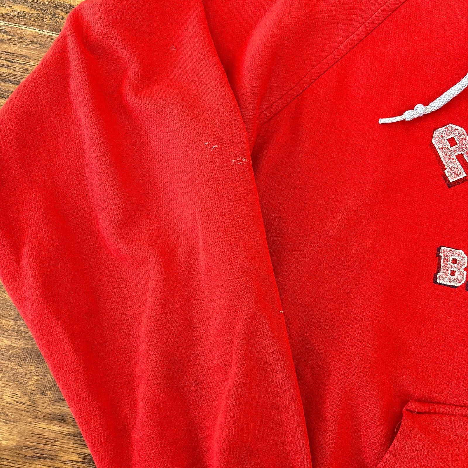 Vintage Vtg Pep Actionwear Alberta Basketball Red Hoodie Sweatshirt Size US L / EU 52-54 / 3 - 7 Thumbnail