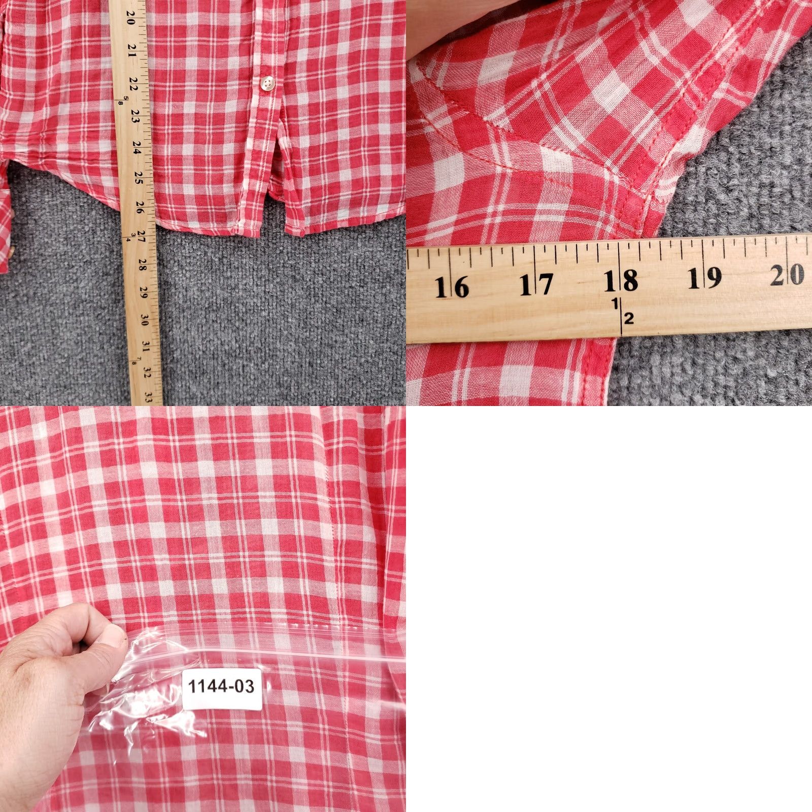 Forever 21 FOREVER 21 Button-Up Shirt Womens 4 Red Plaid Long Sleeves Cotton Casual Size S / US 4 / IT 40 - 8 Thumbnail