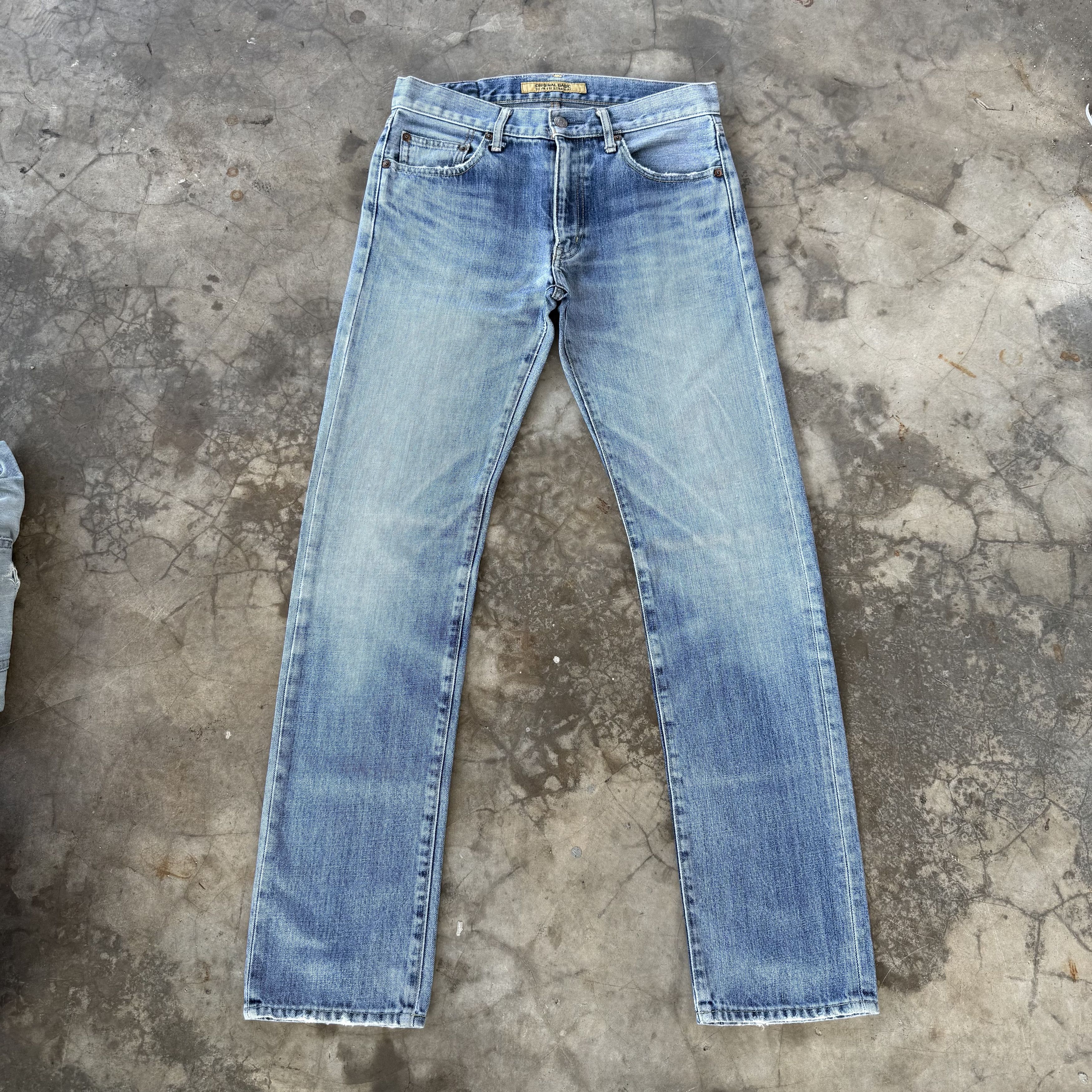 Japanese Brand Waist 32 Vintage Japan Slim Fit Faded Denim Jean Pants Size US 32 / EU 48 - 2 Thumbnail
