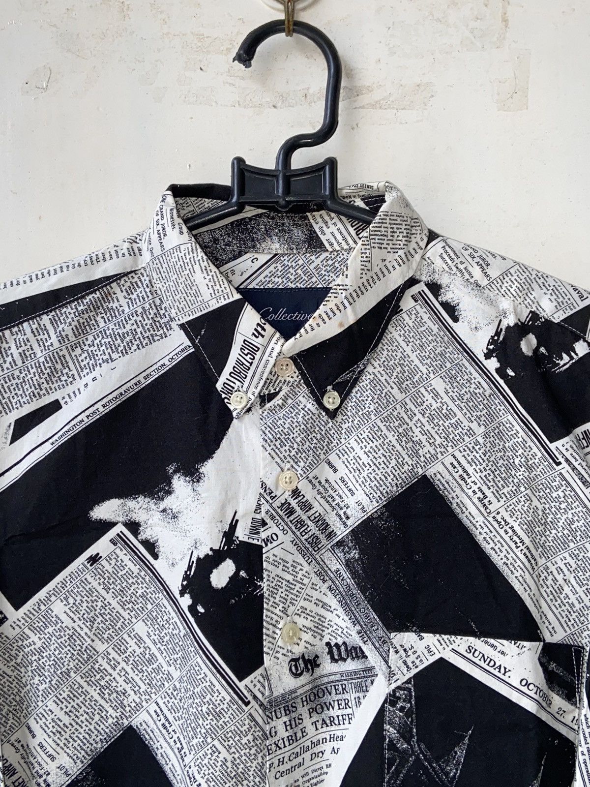 Japanese Brand COLLECTIVE Newspaper Printed Patterned Shirt Size US S / EU 44-46 / 1 - 4 Thumbnail