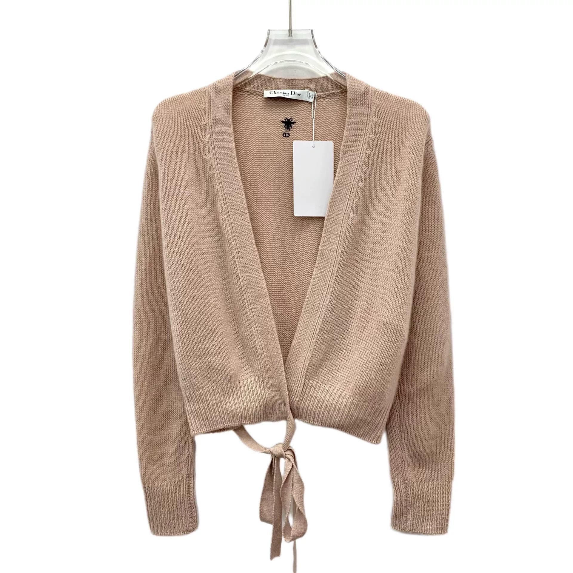 Dior Dior Oatmeal Cashmere Tie Cardigan Size US S / EU 44-46 / 1 - 1 Thumbnail