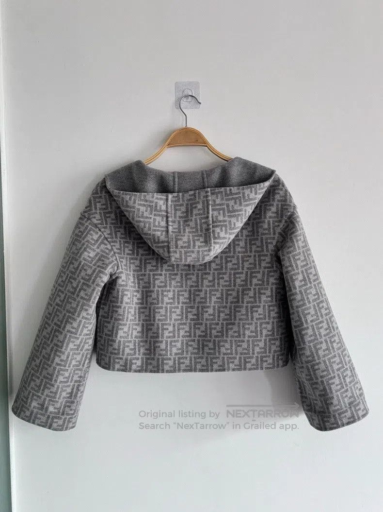 Fendi Fendi Monogrammed pieced faux fur reversible cashmere coat Size 4XL / US 24-26 - 4 Thumbnail
