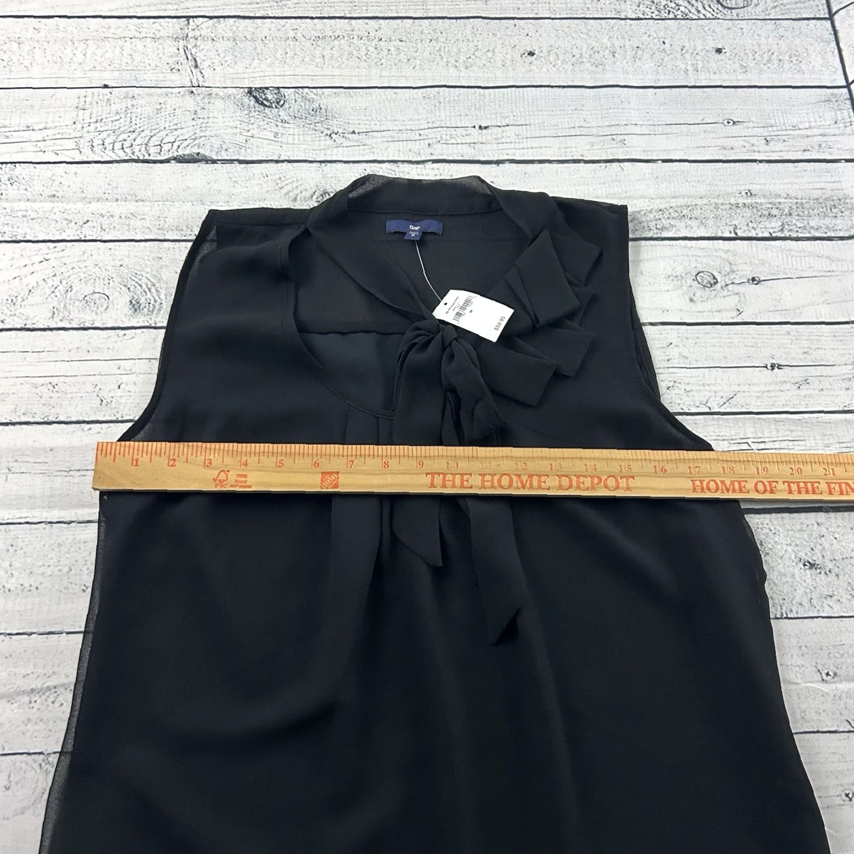 Gap VINTAGE GAP Tank Shirt Women's M Black Sheer Sleeveless Top Size M / US 6-8 / IT 42-44 - 5 Thumbnail
