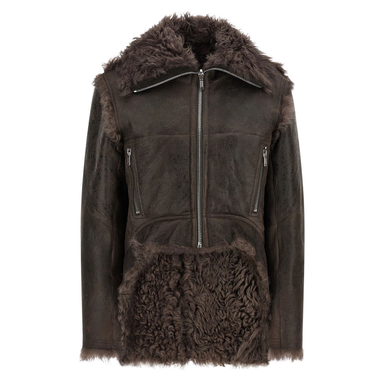 Rick Owens RICK OWENS CONCORDIANS Exploder Brown Leather Jacket New & A Size S / US 4 / IT 40 - 1 Thumbnail