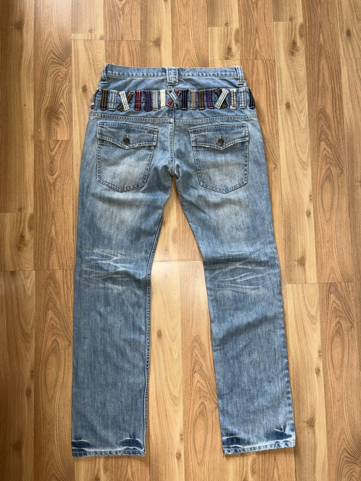 Japanese Brand RAGEBLUE Japanese Streetwear Double Waisted Belt Loop Jeans Size US 32 / EU 48 - 7 Thumbnail