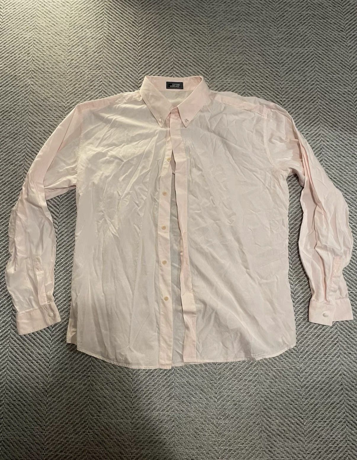 Versace Versace Light Pink Long Sleeve Shirt K24 Size US L / EU 52-54 / 3 - 1 Thumbnail