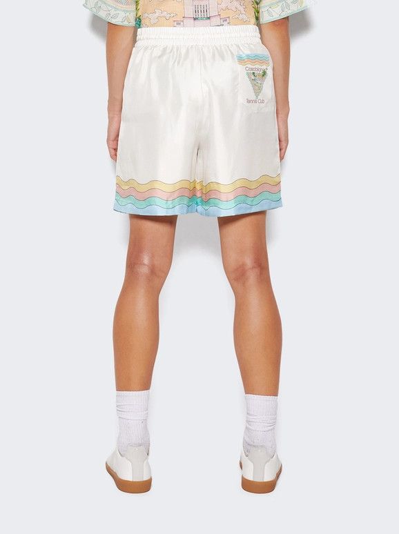 Casablanca o1mle0326 Drawstring Silk Shorts Maison De Reve in White Size US 40 / EU 56 - 5 Thumbnail