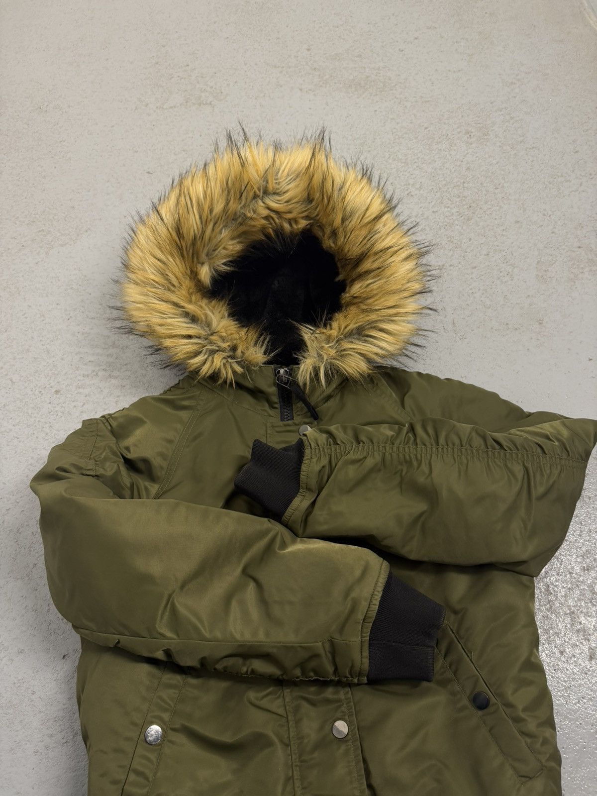 Other Y2K Fur Nylon Bomber Jacket Size XS / US 0-2 / IT 36-38 - 7 Thumbnail