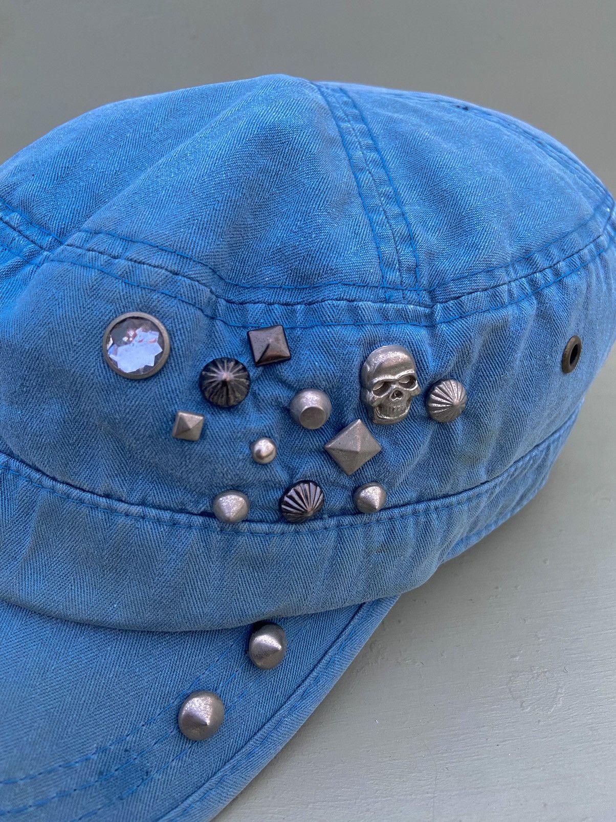 If Six Was Nine 2000s punk skull studded ifsix patrol hat Size ONE SIZE - 3 Thumbnail