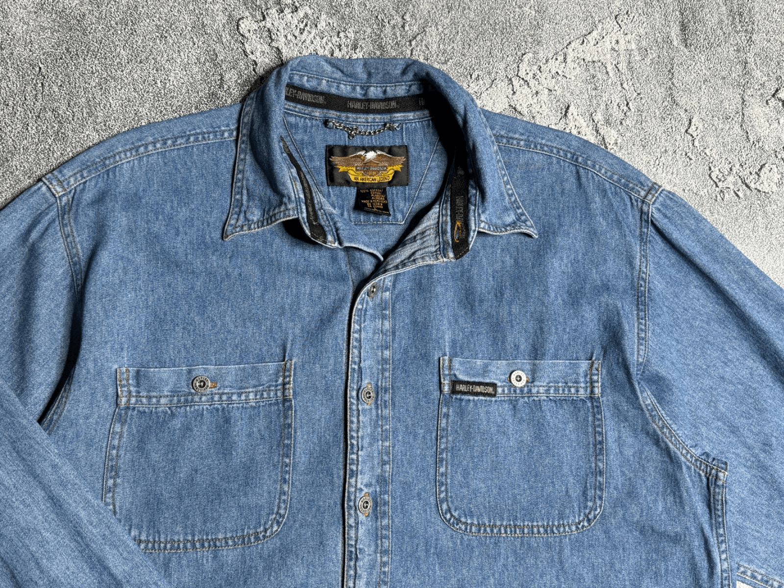 Harley Davidson vintage Harley Davidson denim shirt L Size US L / EU 52-54 / 3 - 3 Thumbnail