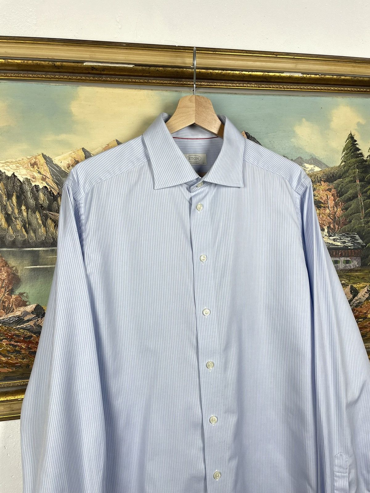 Eton Eton Blue Button Ups Shirt Old Money Luxury Designer Premium Size US XL / EU 56 / 4 - 4 Thumbnail
