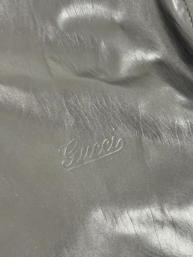 Gucci 2000s Gucci Black Leather Light Bomber Jacket Size US M / EU 48-50 / 2 - 10 Thumbnail