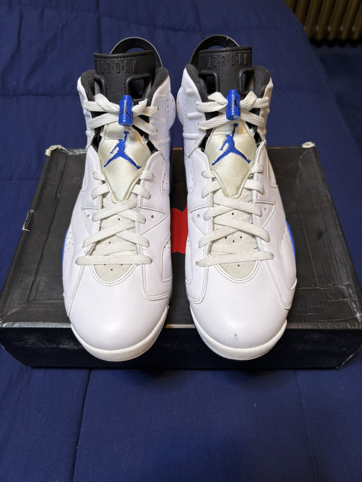 Jordan Brand Jordan 6 Retro Sport Blue 2014 Size 12 Size US 12 / EU 45 - 2 Thumbnail
