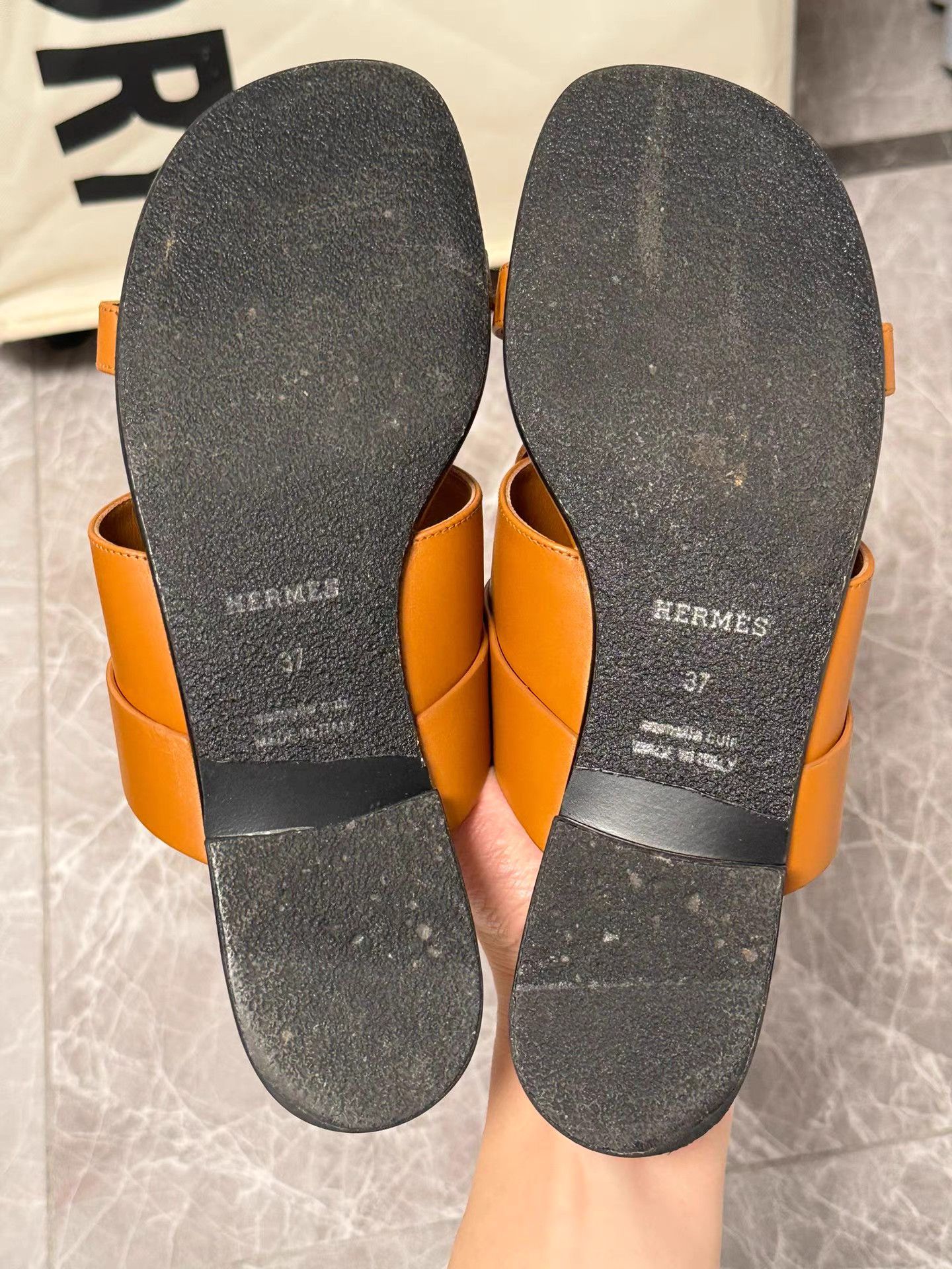 Hermes Hermes Brown Full Leather H Buckle Tassel Slides K6 Size US 7 / IT 37 - 6 Thumbnail